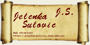 Jelenka Šulović vizit kartica